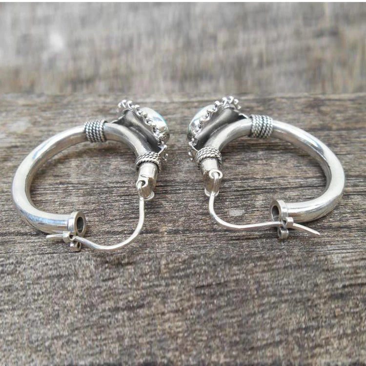 Chic™ | Boucles d'oreilles rétro turquoise — Groumia