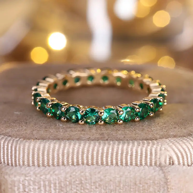 Bague Éternité Émeraude en Or — Groumia