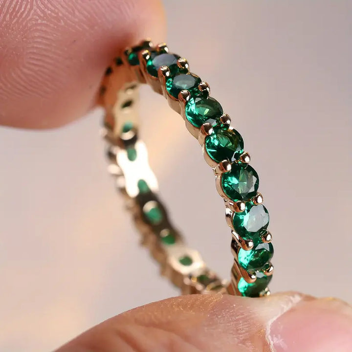 Bague Éternité Émeraude en Or — Groumia