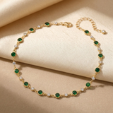 Collier Station Émeraude en Or — Groumia