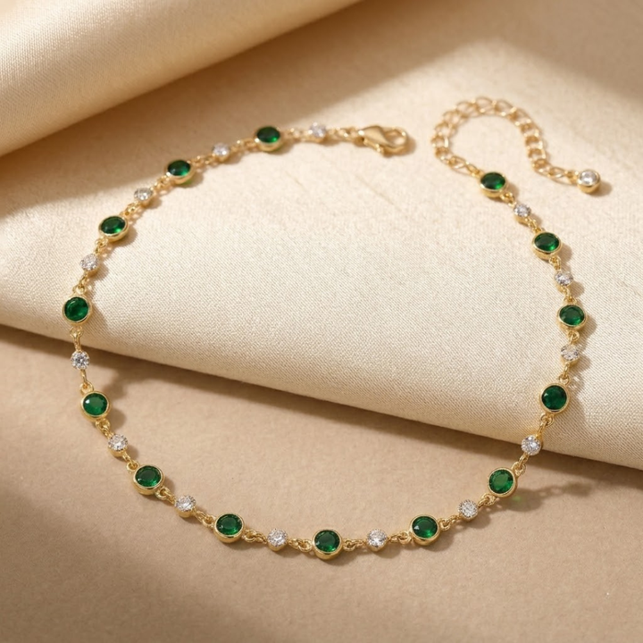 Collier Station Émeraude en Or — Groumia