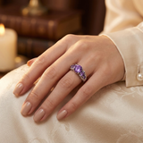 Bague Vintage en Argent et Améthyste — Groumia