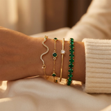 Ensemble de Bracelets en Or et Émeraude — Groumia