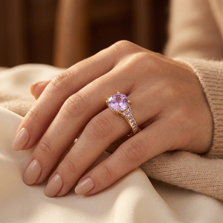 Bague en Améthyste Dorée — Groumia