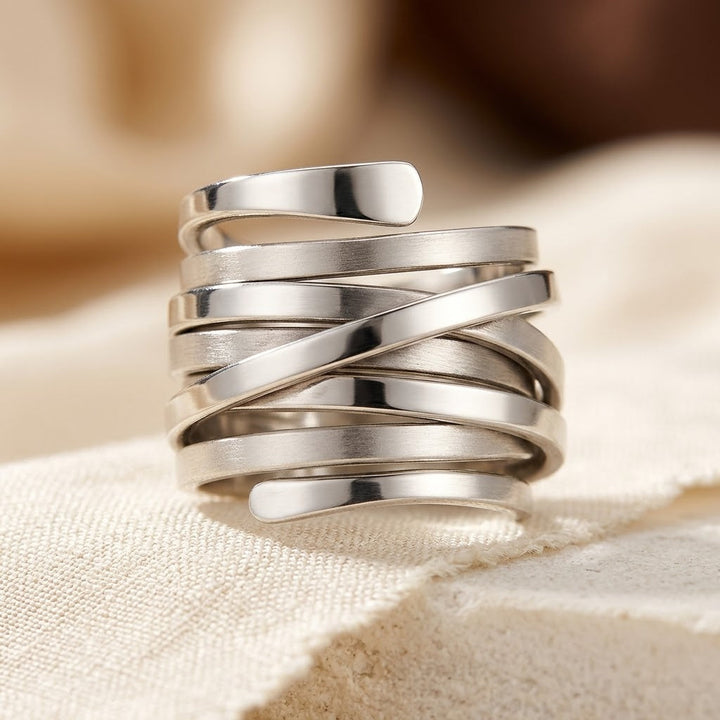 Bague en argent multi-bandes — Groumia