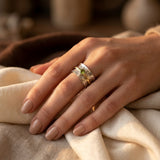 Bague rustique en argent et or — Groumia