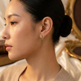 Boucles d'oreilles créoles en or émeraude — Groumia