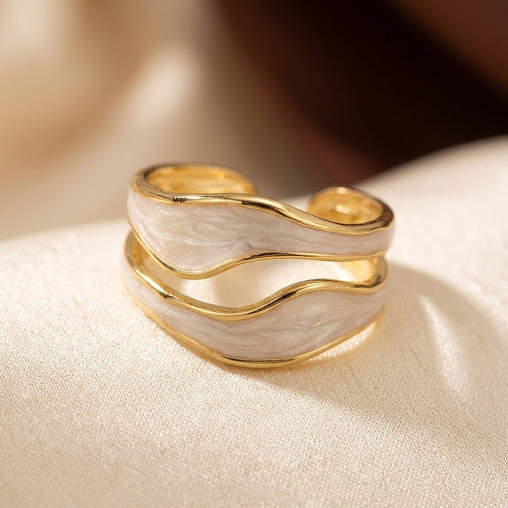 Bague Cuff Sculpturale en Argent et Or — Groumia