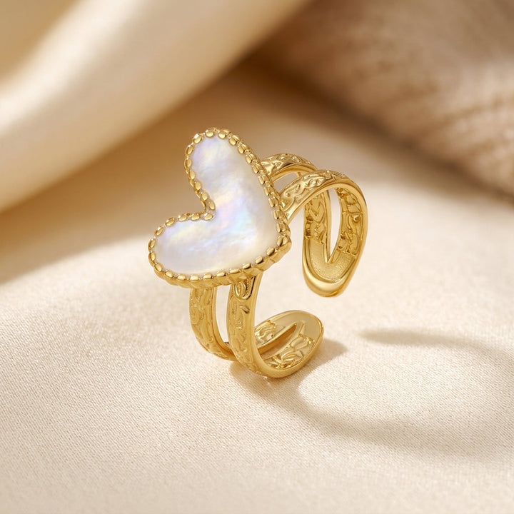 Bague Motif Cœur en Or — Groumia
