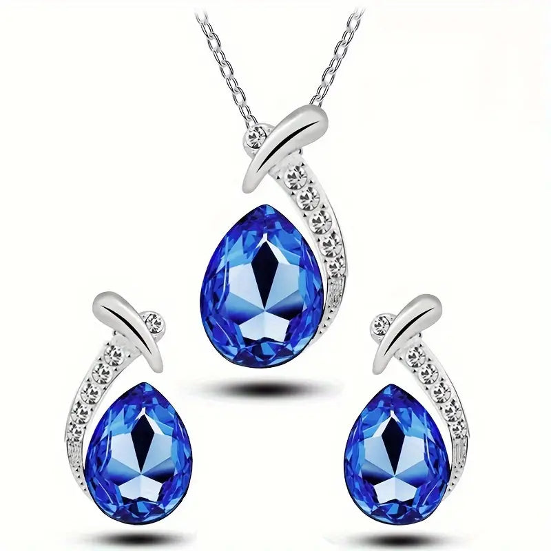 Ensemble de Bijoux Élégance Classique Sirène | Or Blanc — Groumia