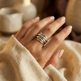 Bague en argent multi-bandes — Groumia