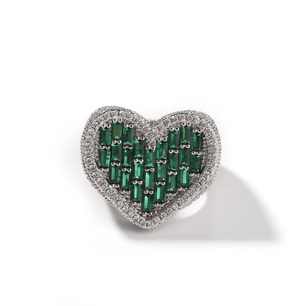 Bague coeur diamant — Groumia
