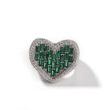 Bague coeur diamant — Groumia