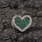 Bague coeur diamant — Groumia