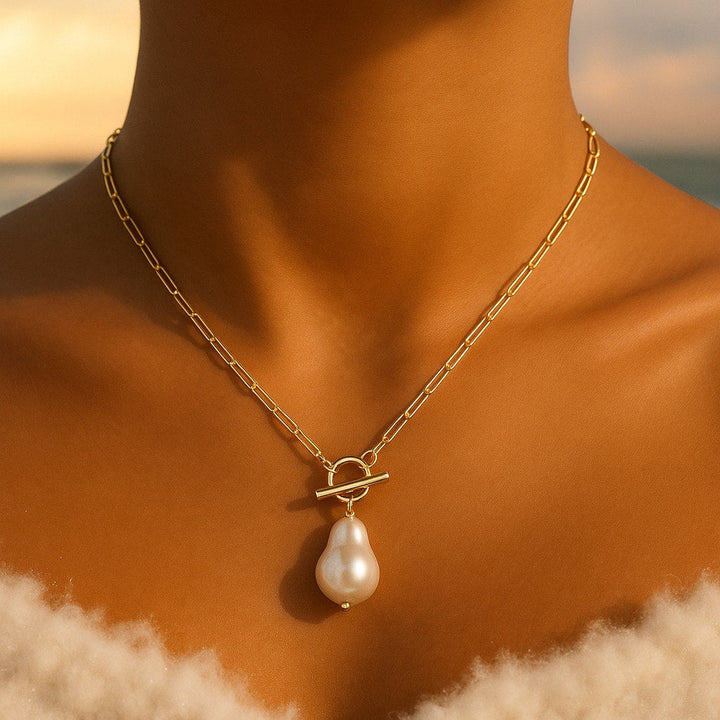Artemia – Collier avec perle naturelle — Groumia