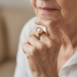 Bague Rétro Dorée avec Perle — Groumia