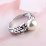 Bague Vintage avec Perle Argentée — Groumia