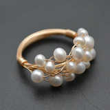 Bague Vintage avec des Perles Lumineuses — Groumia
