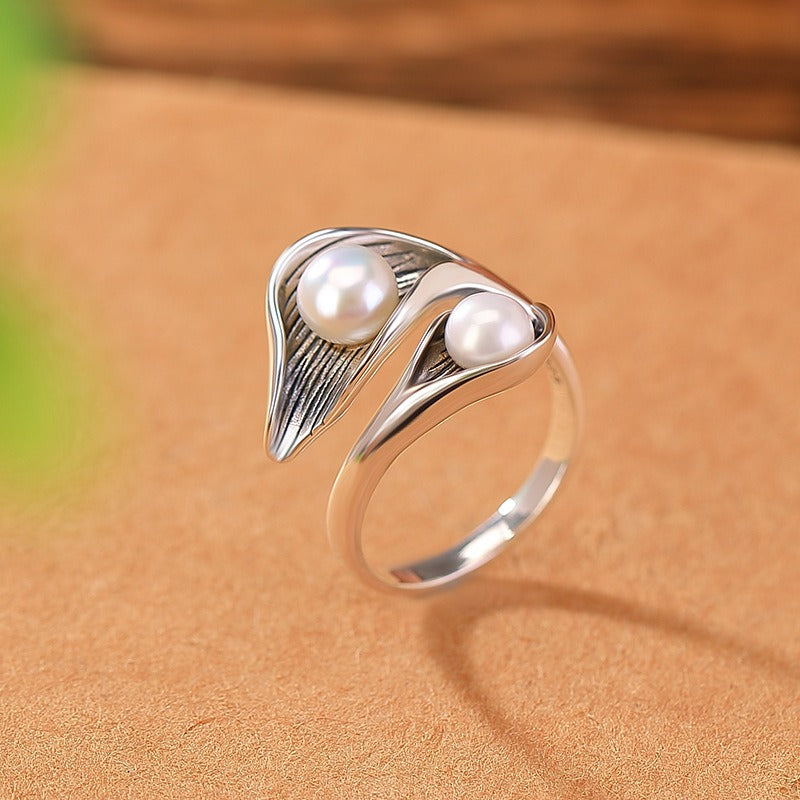 Bague Vintage en Or et Argent avec Marguerites — Groumia