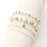 Bracelets en perles blanches — Groumia