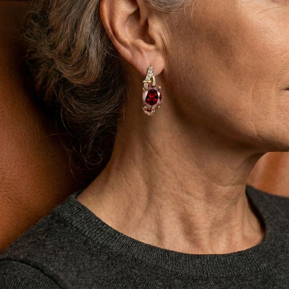 Boucles d'oreilles Drop Crimson Twilight — Groumia