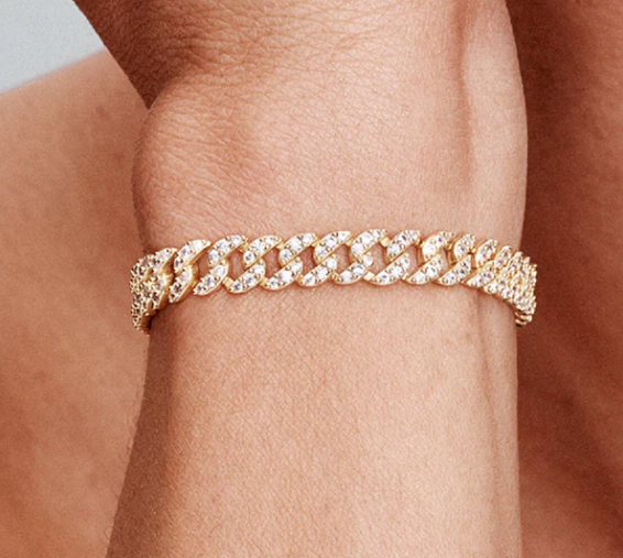 Bracelet Cubain Pave — Groumia