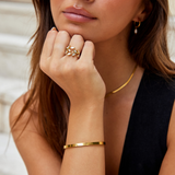 Bague Motif Feuille d'Or — Groumia