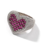 Bague coeur diamant — Groumia