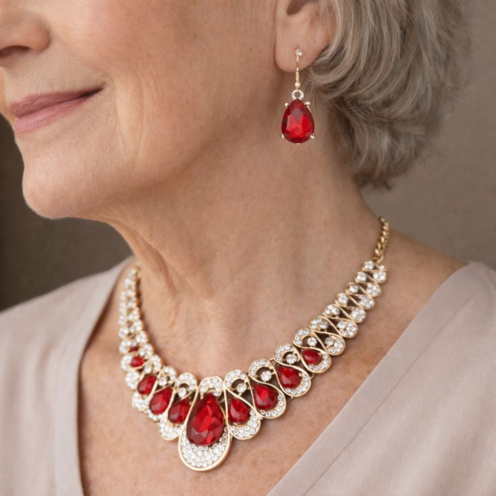 Ensemble de Bijoux Maevina Crimselle — Groumia