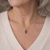 Collier Pendentif Saphir Minimaliste — Groumia