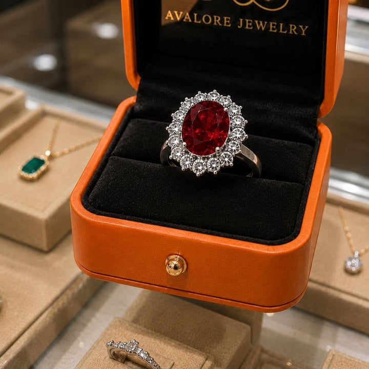 Bague Rubis Couronne Écarlate — Groumia