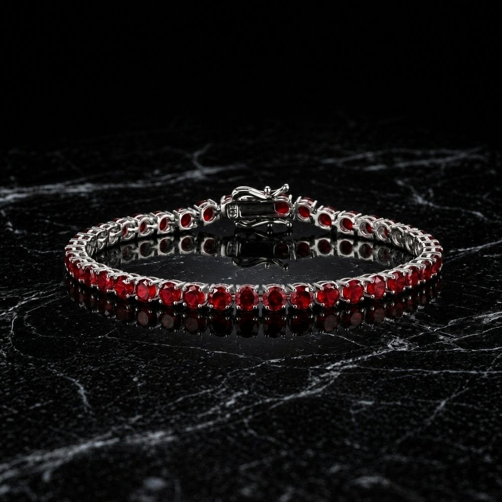 Bracelet de Tennis en Rubis — Groumia