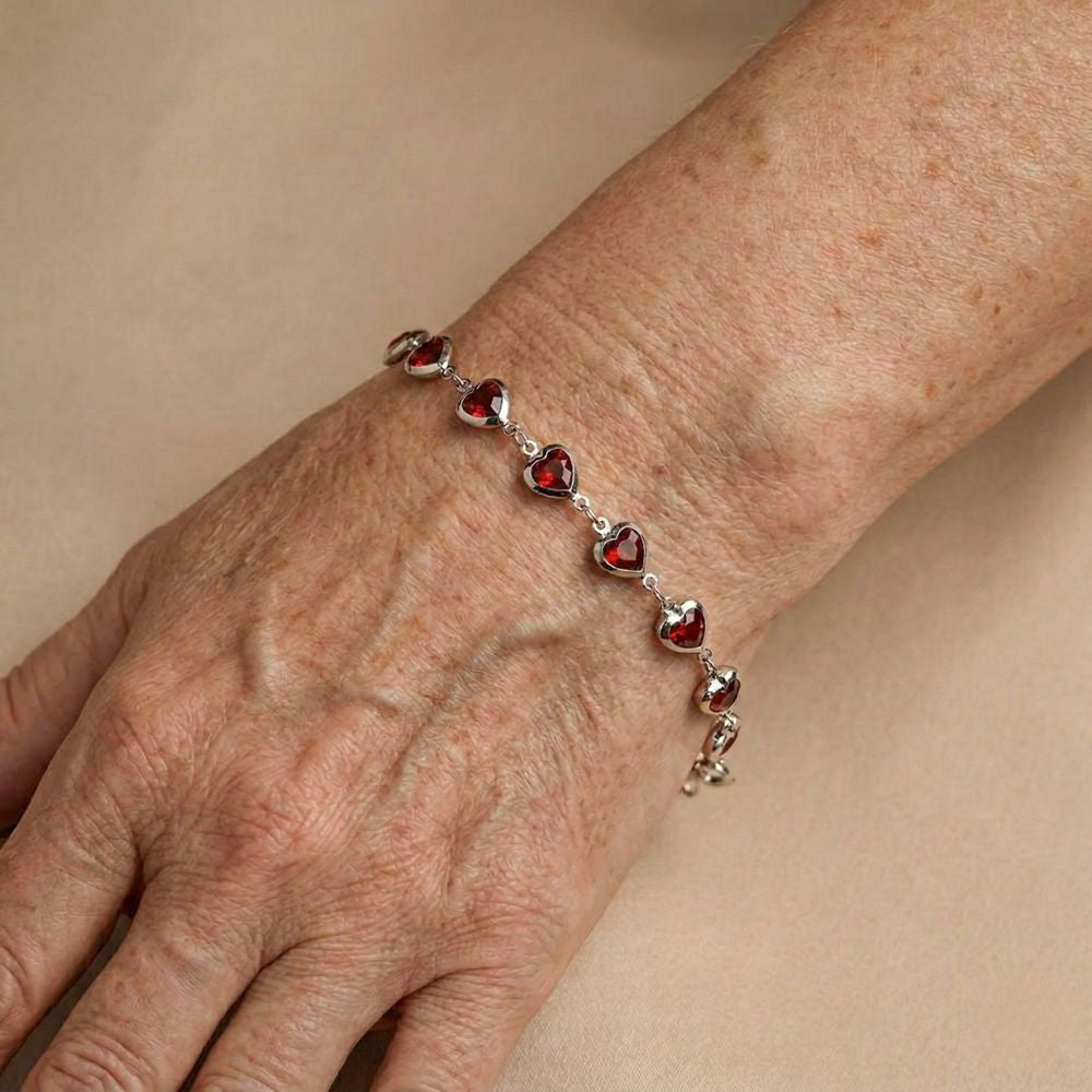 Bracelet Ophelyra Garnetelle en Or Blanc — Groumia