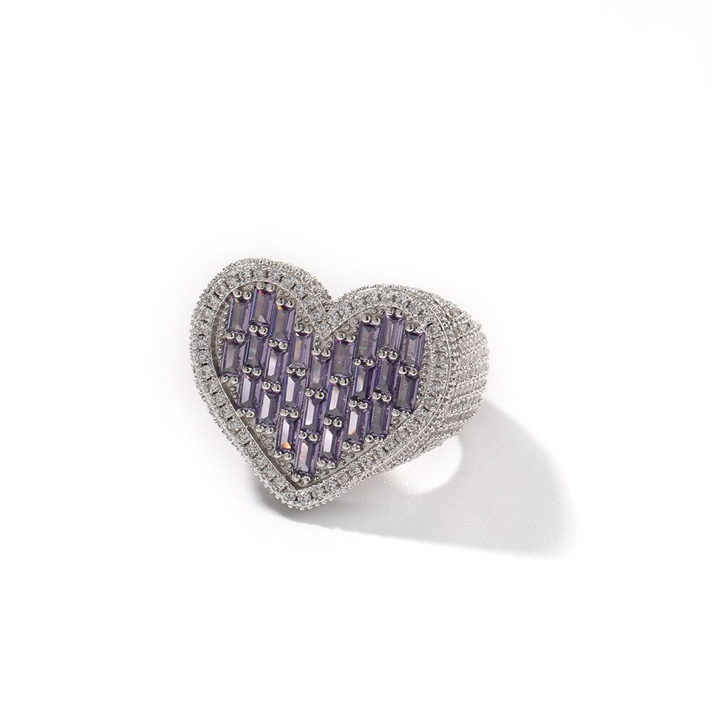Bague coeur diamant — Groumia