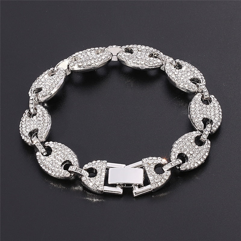 Bracelet graine de café diamant — Groumia