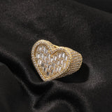 Bague coeur diamant — Groumia
