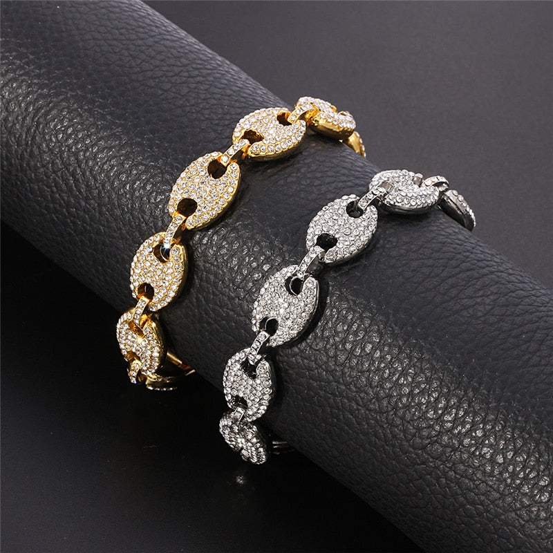 Bracelet graine de café diamant — Groumia
