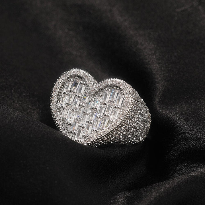 Bague coeur diamant — Groumia