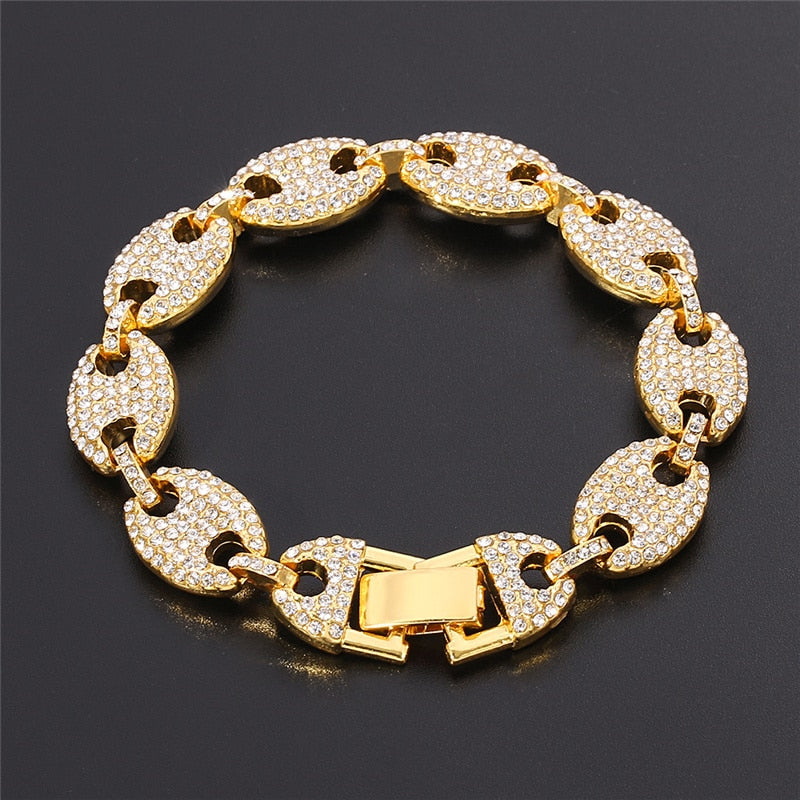 Bracelet graine de café diamant — Groumia