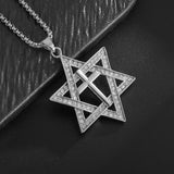 Collier étoile de david or et diamant — Groumia