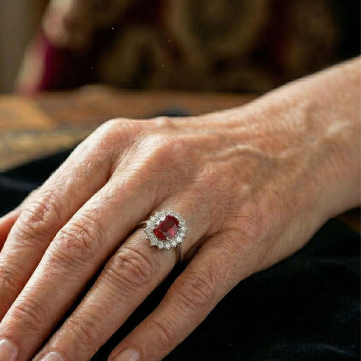 Bague Rubis Couronne Écarlate — Groumia