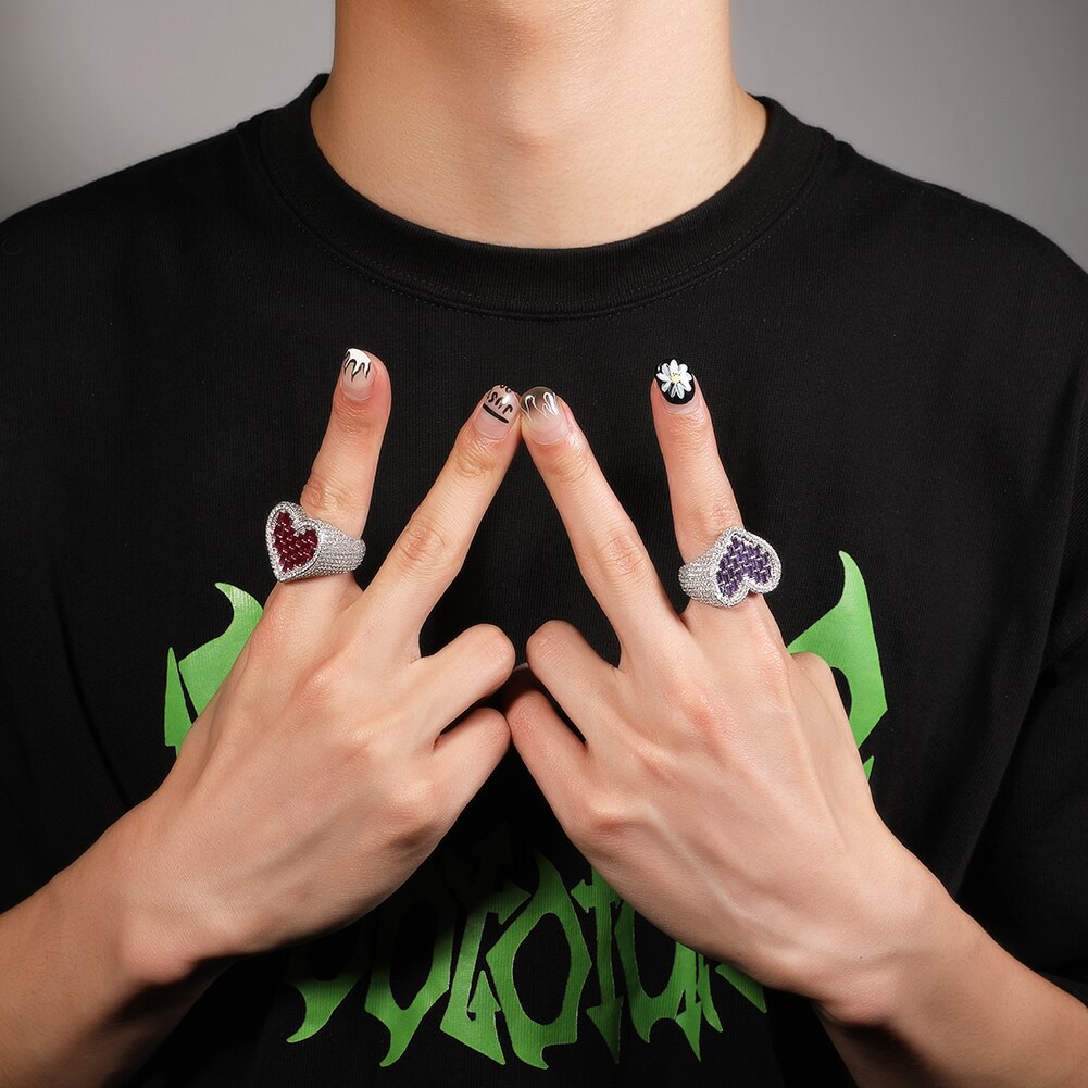 Bague coeur diamant — Groumia