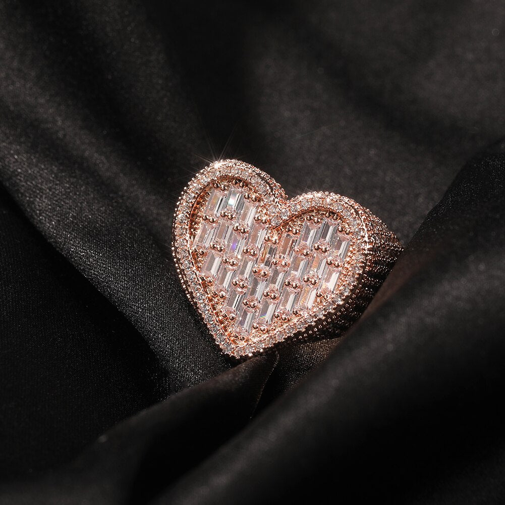 Bague coeur diamant — Groumia