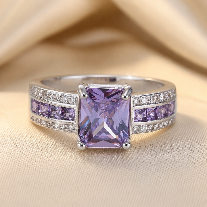 Bague en argent avec améthyste — Groumia