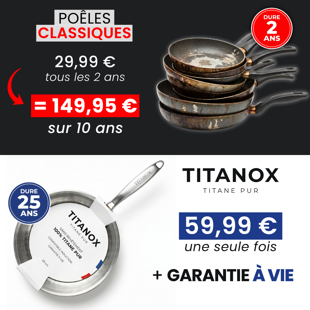 Poêle Groumia® en titane pur