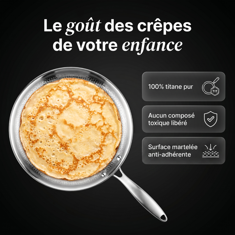 Crêpière Groumia® 28 cm en titane