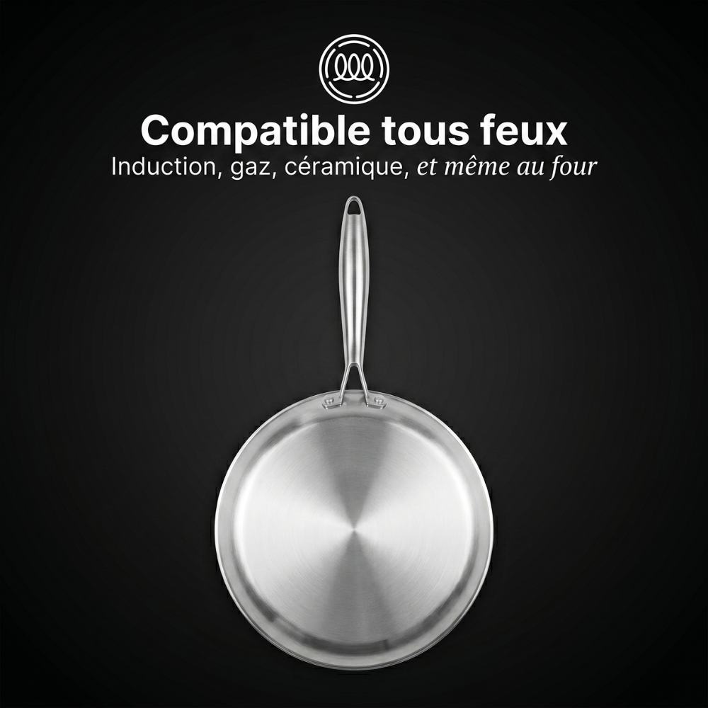 Crêpière Groumia® 28 cm en titane