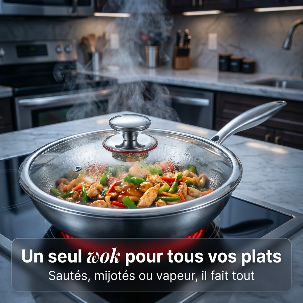 Wok Groumia® 28 cm en titane