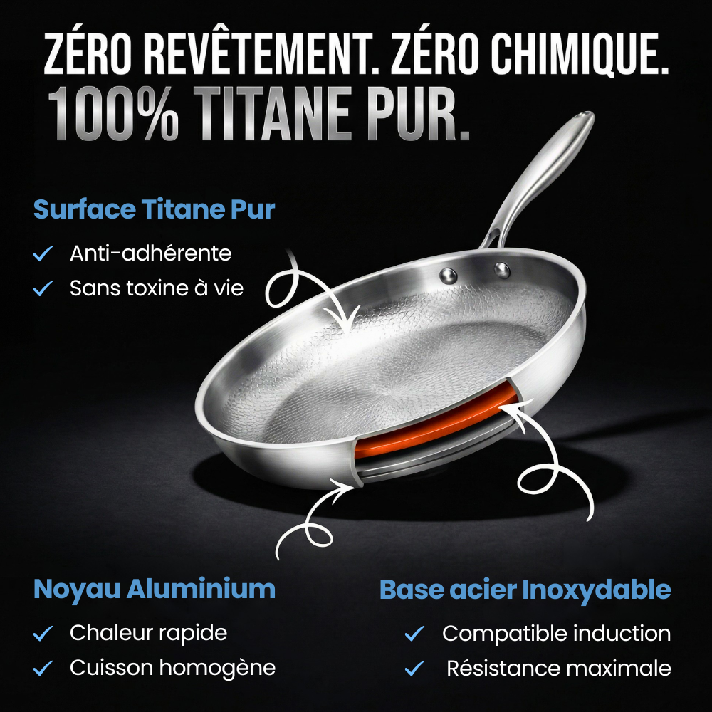 Poêle Groumia® en titane pur