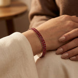 Bracelet de Tennis en Rubis Argenté — Groumia